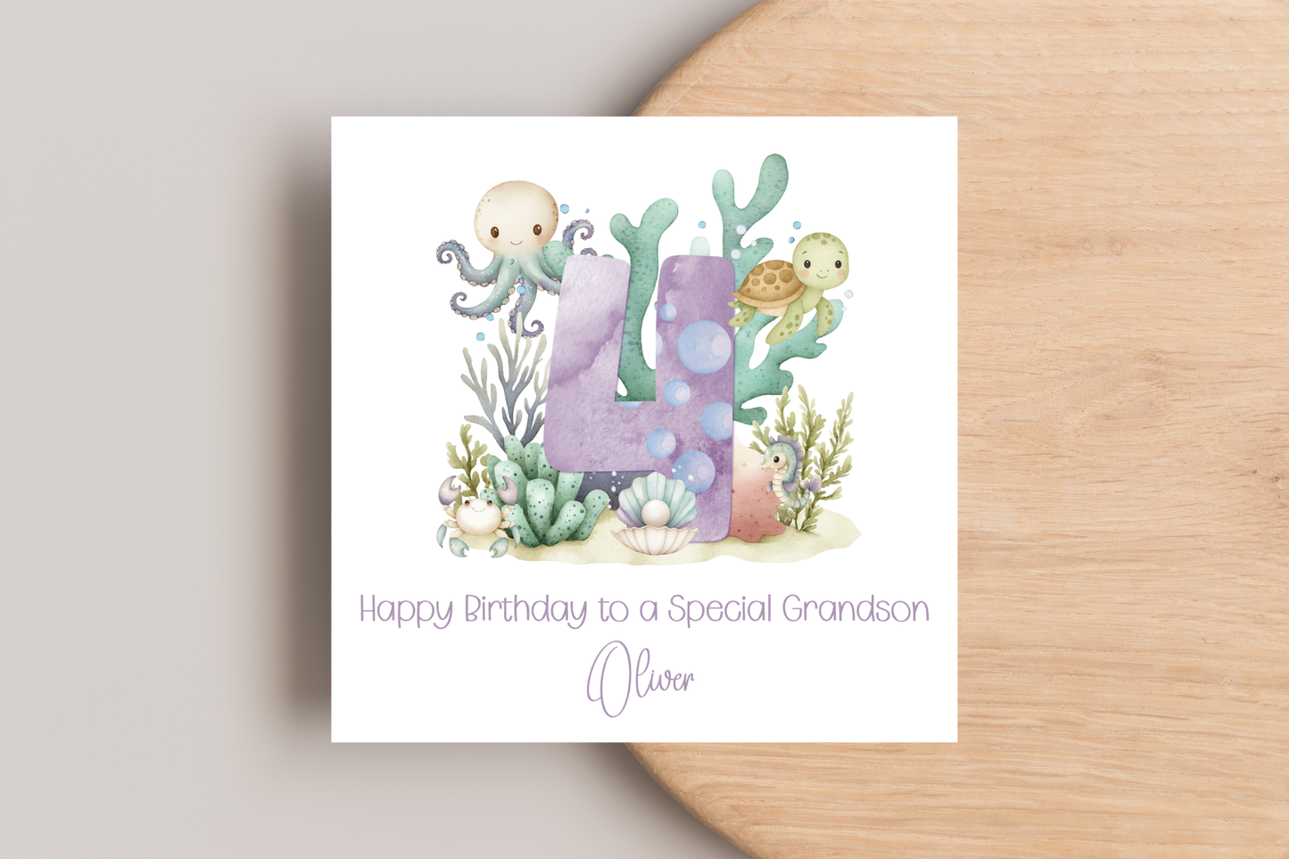 Personalised Under The Sea Birthday Card