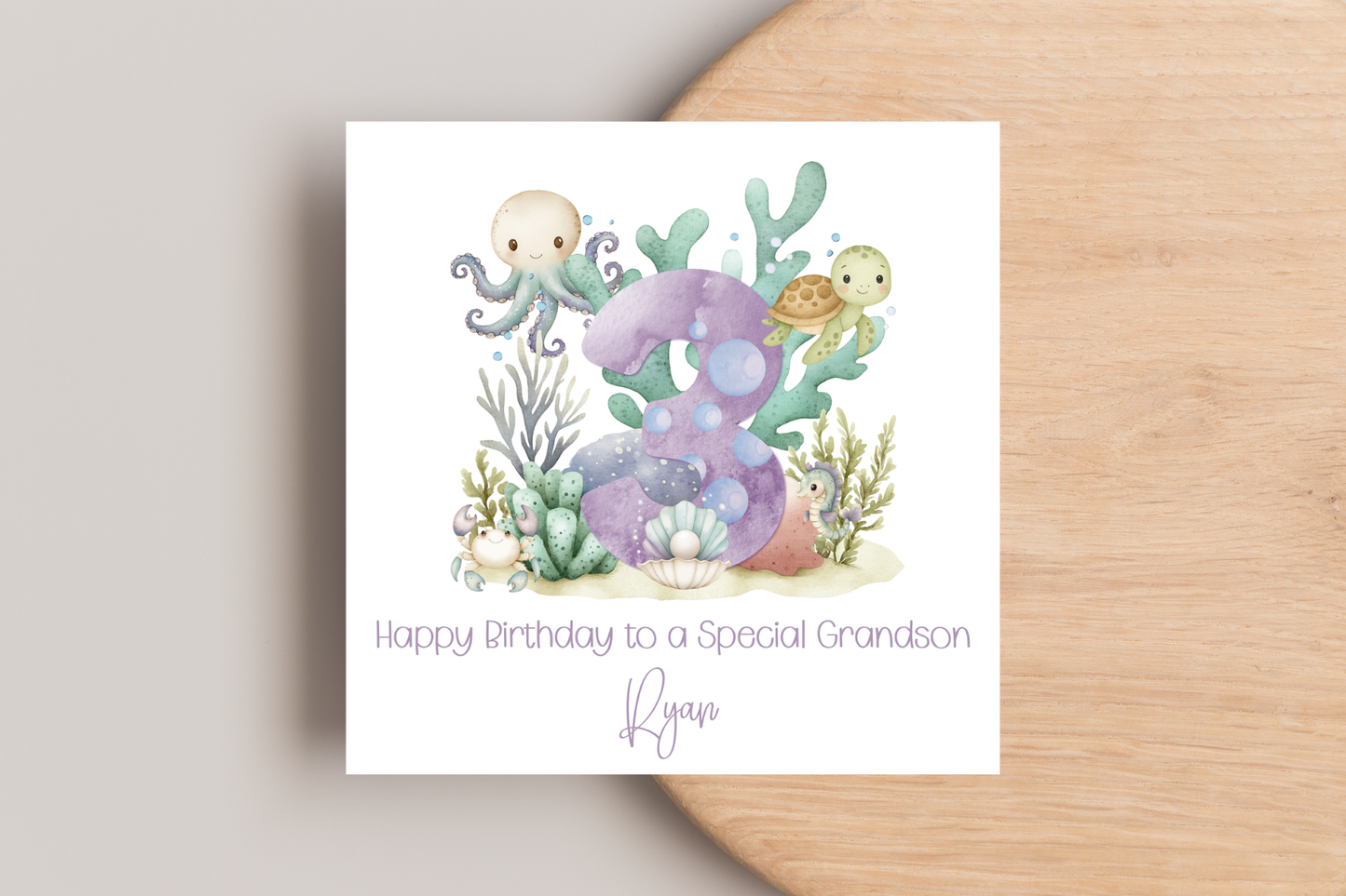 Personalised Under The Sea Birthday Card