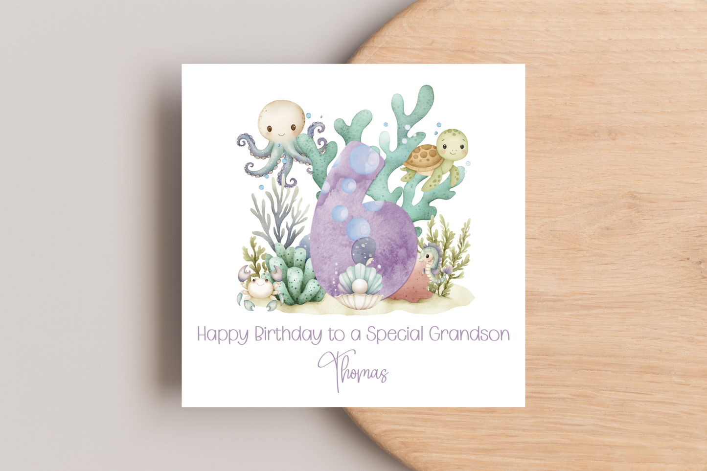 Personalised Under The Sea Birthday Card