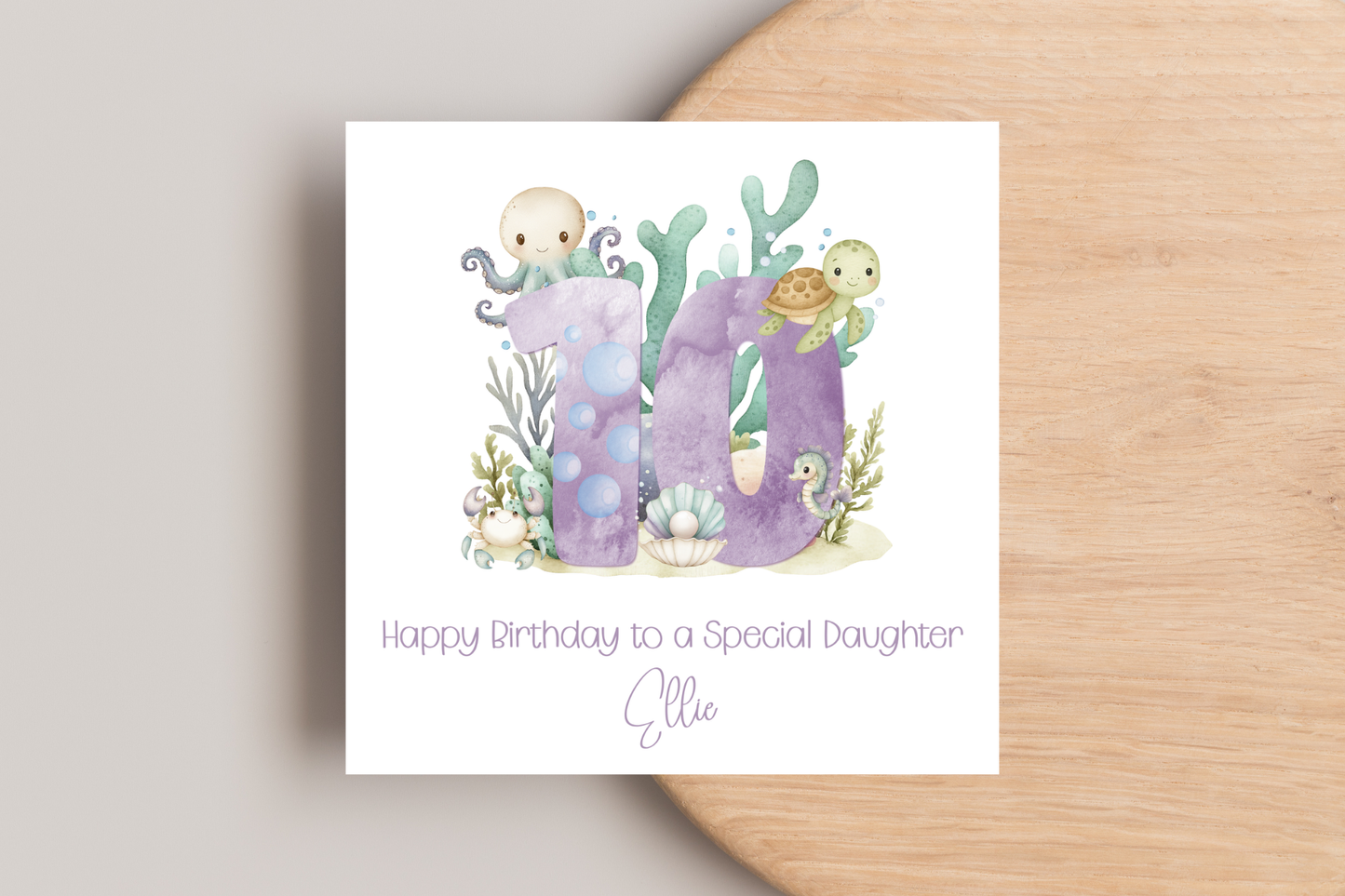 Personalised Under The Sea Birthday Card