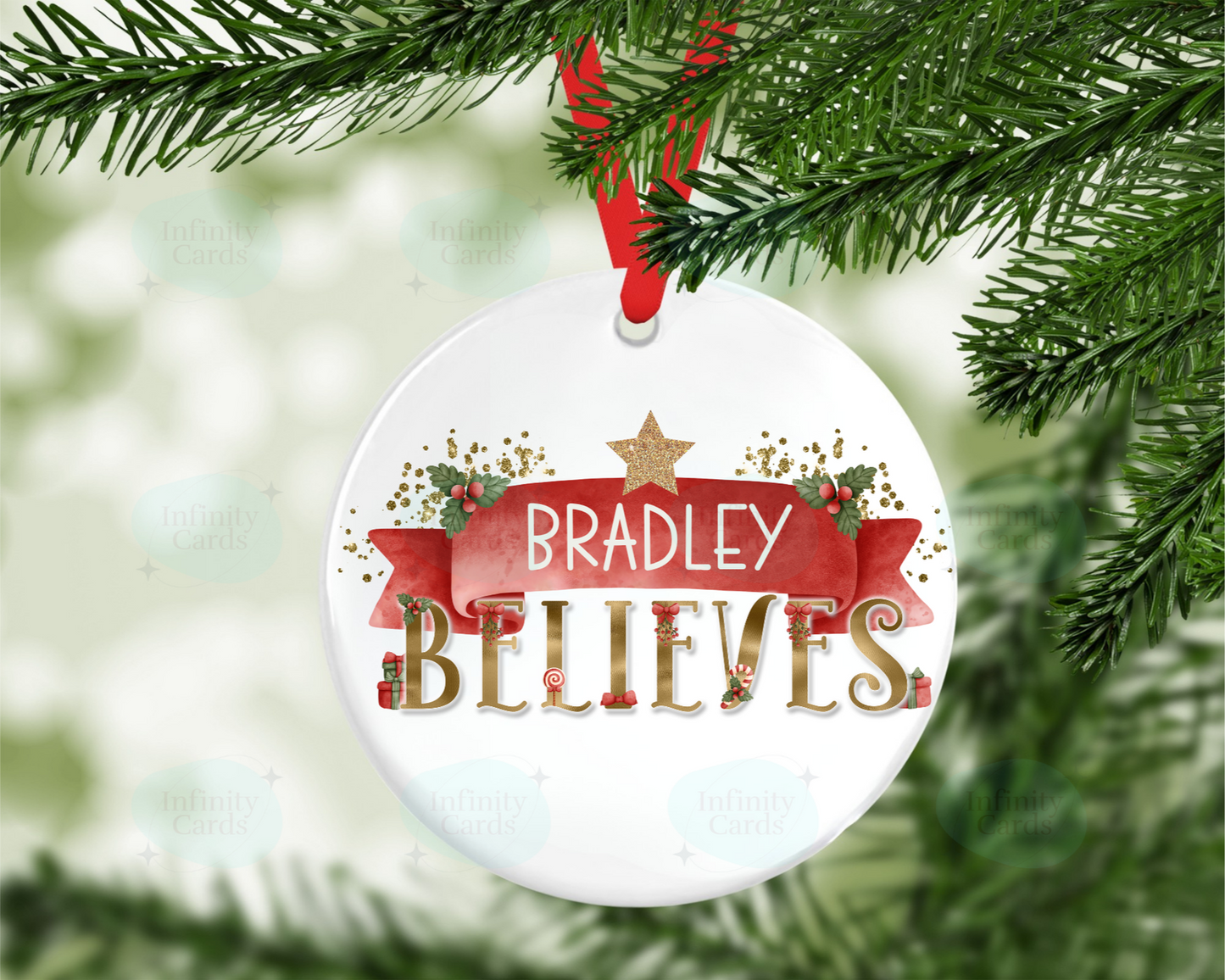 Personalised Believes Tree Decoration