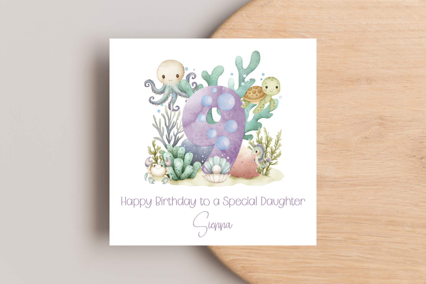 Personalised Under The Sea Birthday Card
