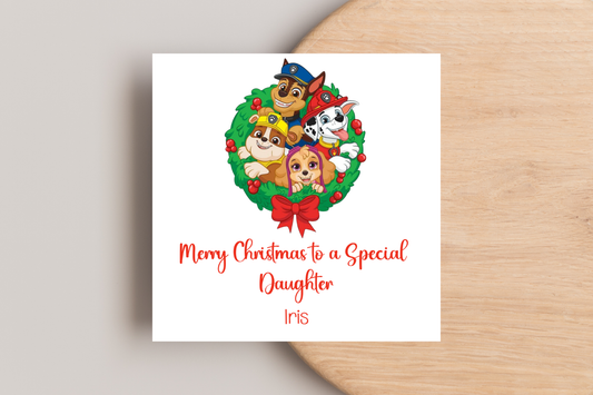 Personalised Paw Patrol Christmas Card
