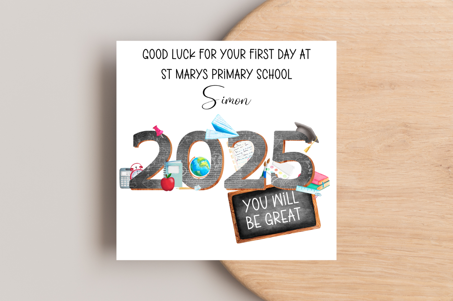 Personalised First Day of School 2025 Card