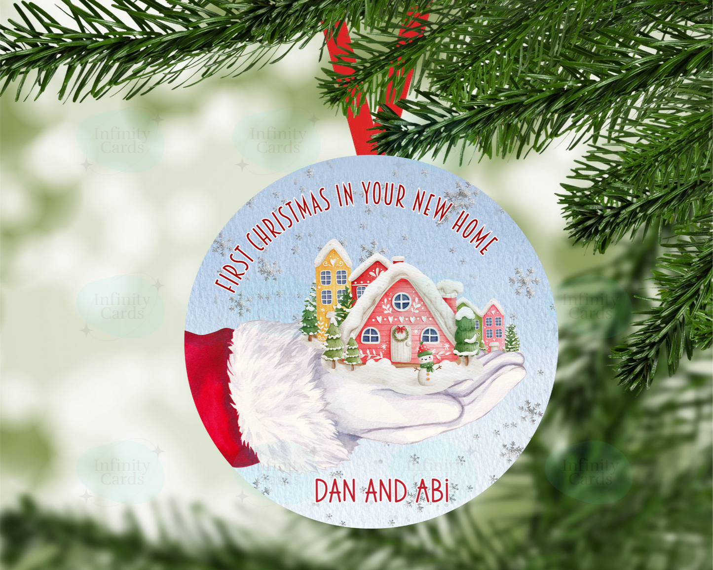 Personalised First Christmas in Your New Home Christmas Tree Decoration