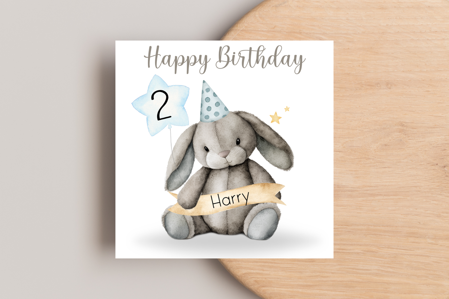 Personalised Birthday Bunny Birthday Card