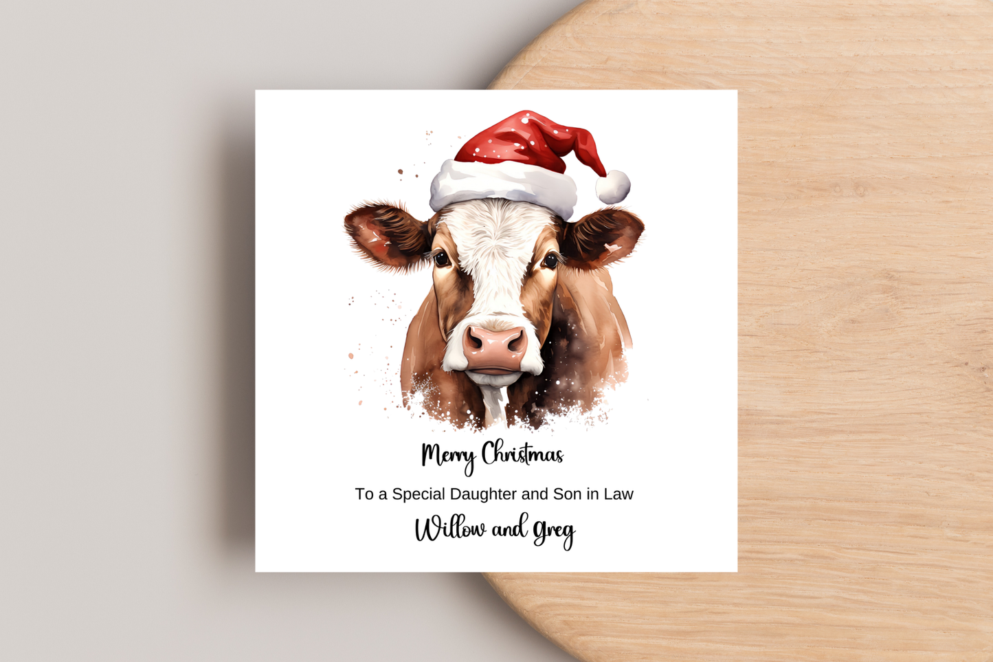 Personalised Christmas Animal Christmas Card