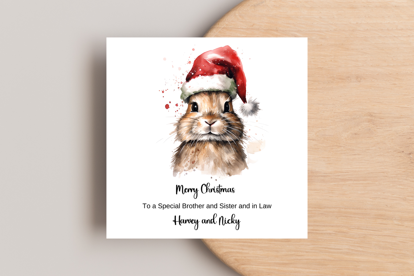 Personalised Christmas Animal Christmas Card