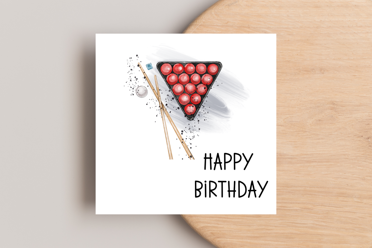Snooker Birthday Card