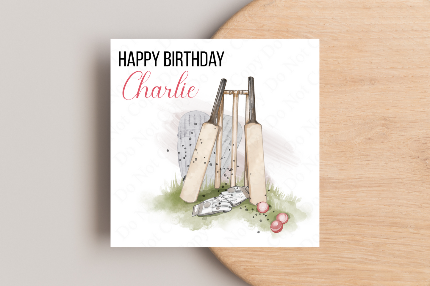 Personalised Cricket Birthday Card