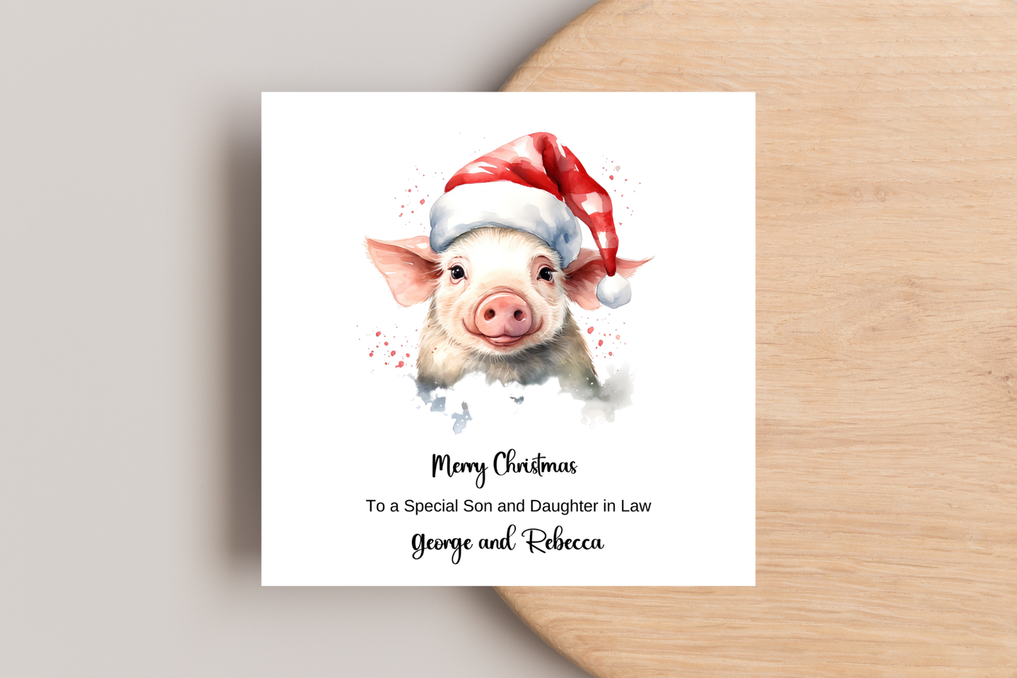 Personalised Christmas Animal Christmas Card
