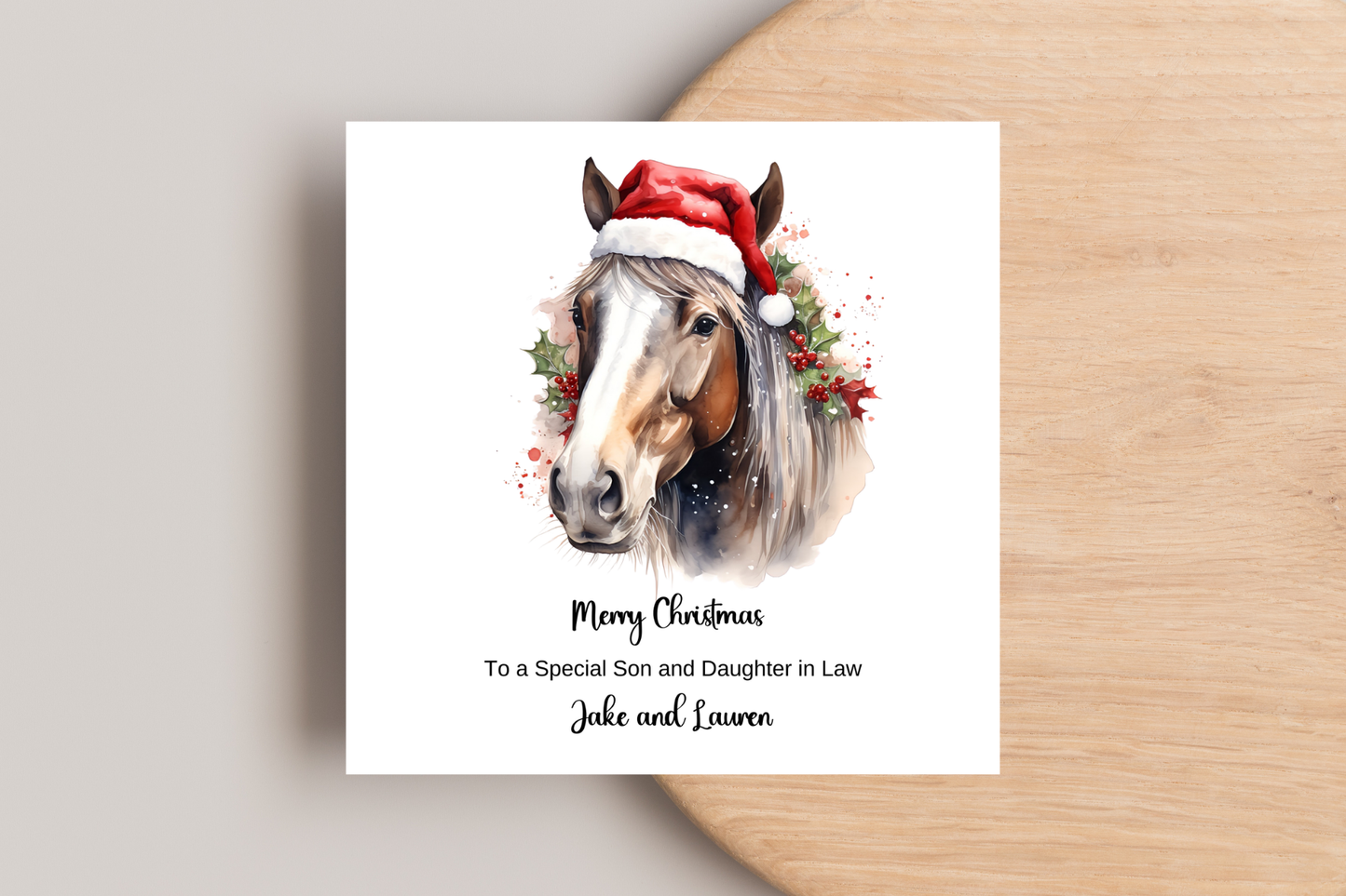 Personalised Christmas Animal Christmas Card
