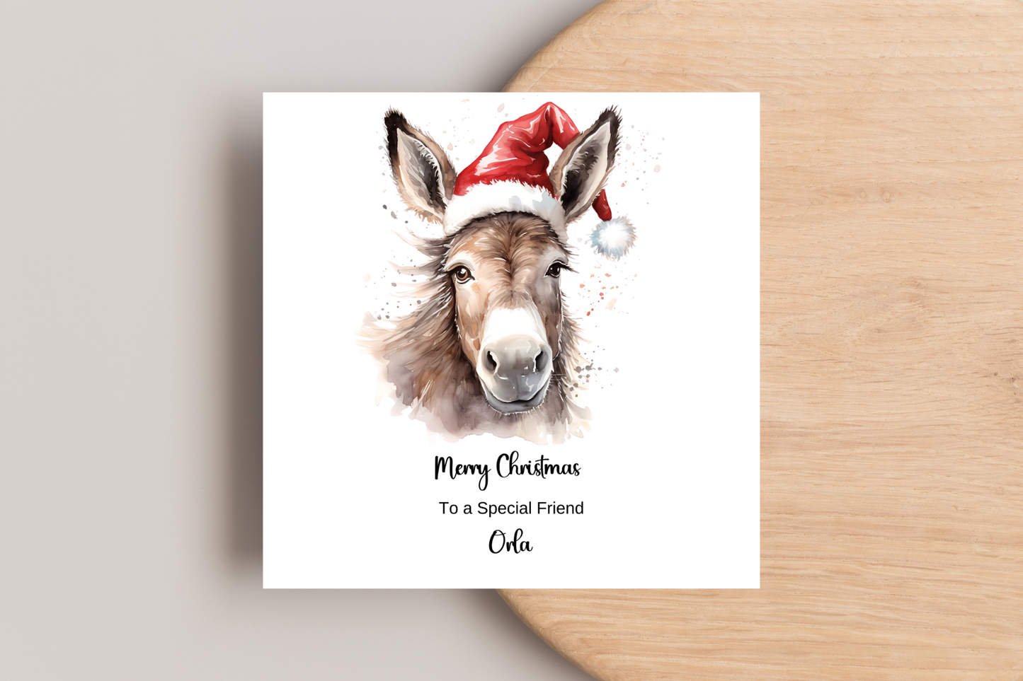 Personalised Christmas Animal Christmas Card