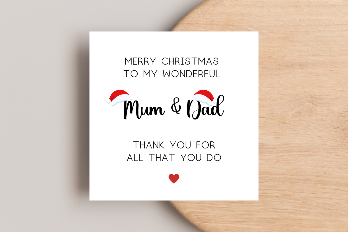 Personalised Santa Hat Christmas Card