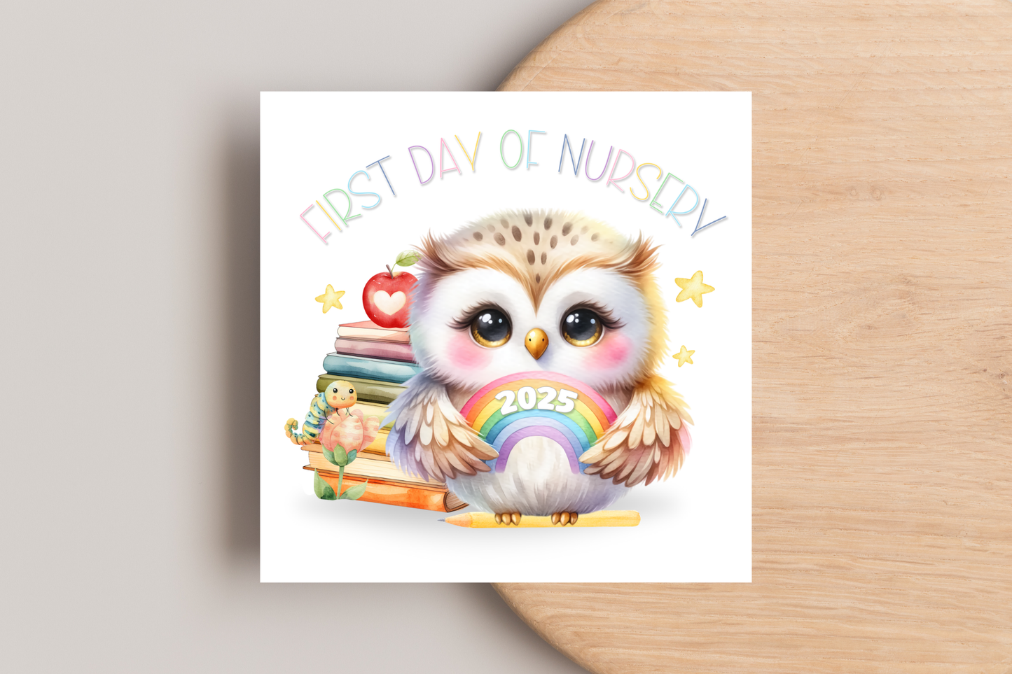 Owl First Day Of Nursery Card