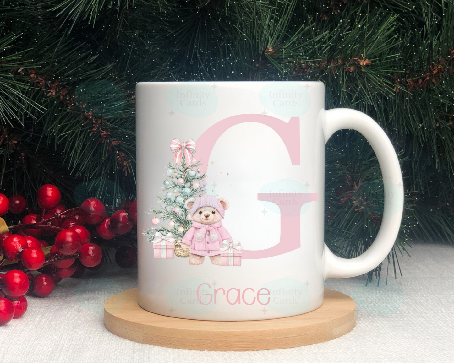 Personalised Christmas Bear Mug