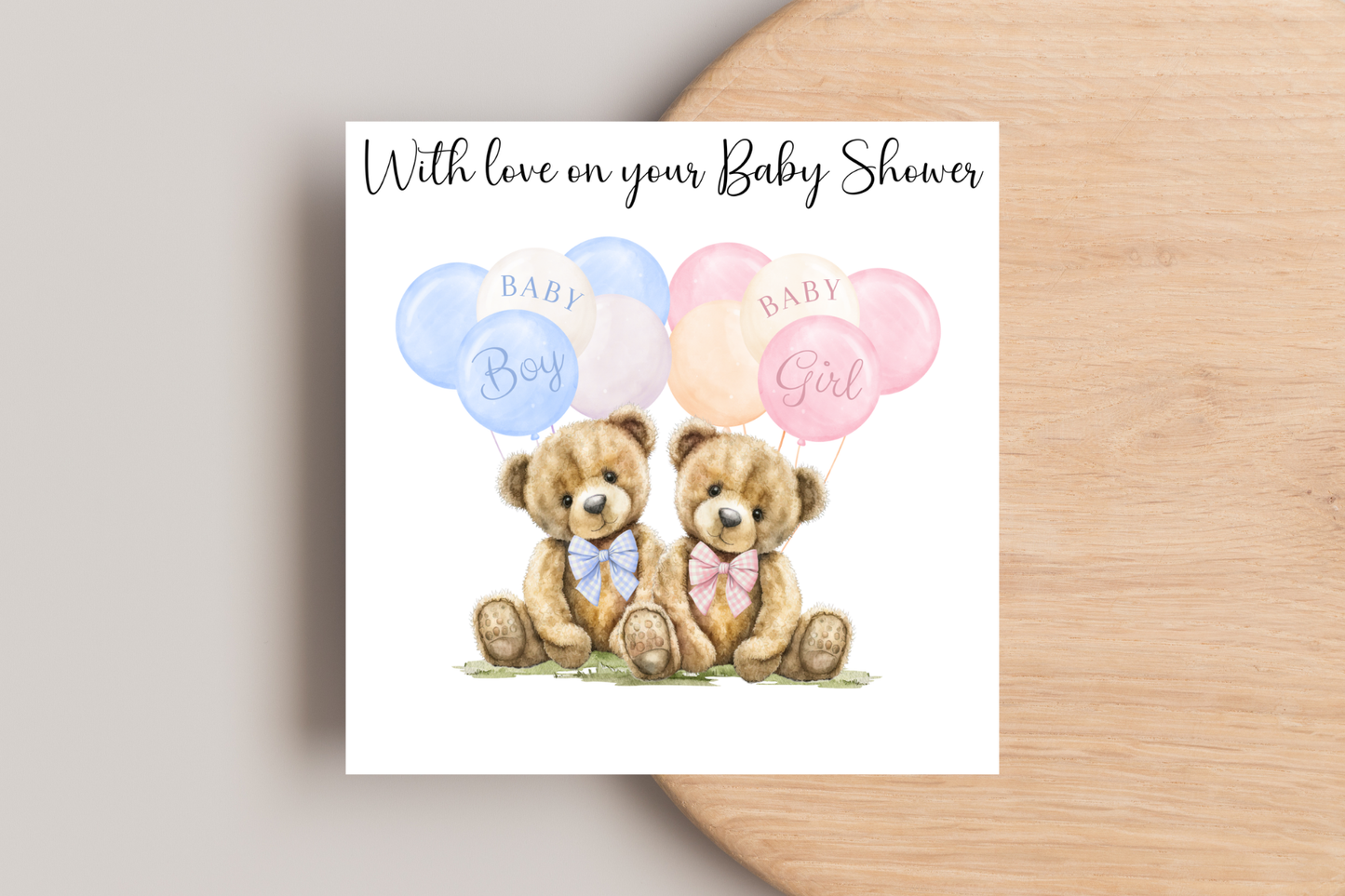 On Your Baby Shower Teddy Bear Card