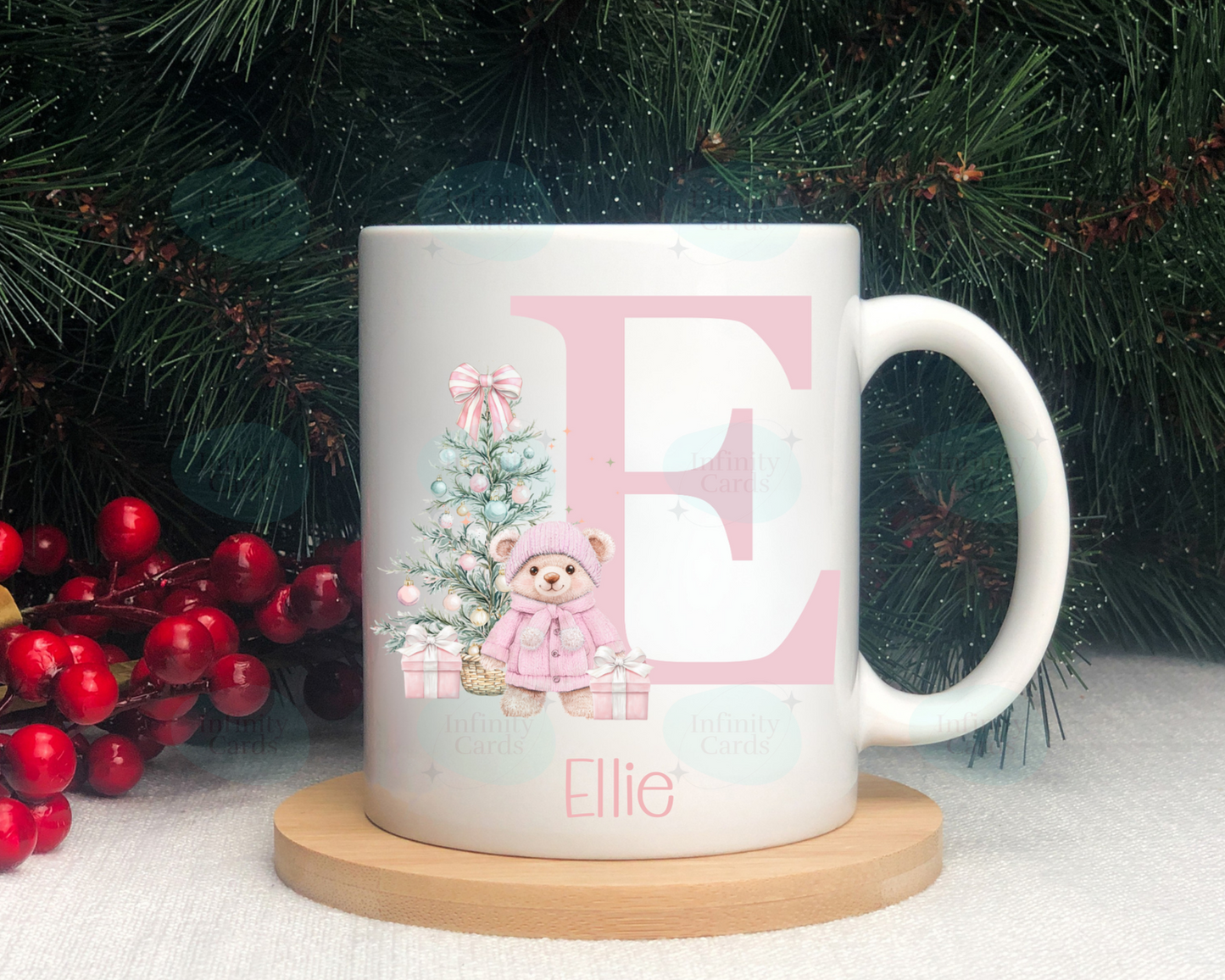 Personalised Christmas Bear Mug