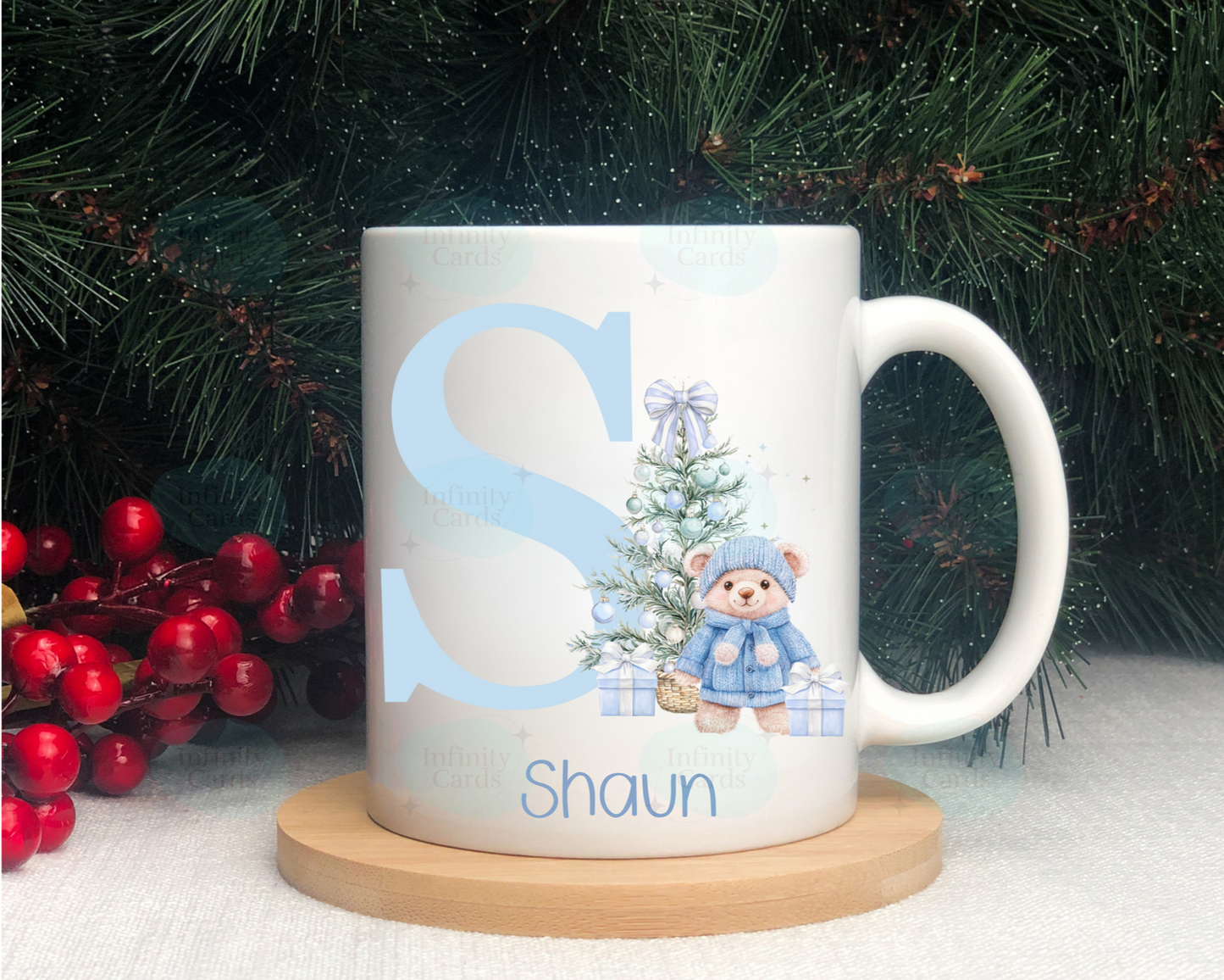 Personalised Christmas Bear Mug
