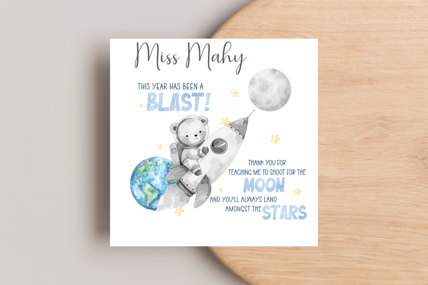 Personalised Thank You For Teaching Me Card