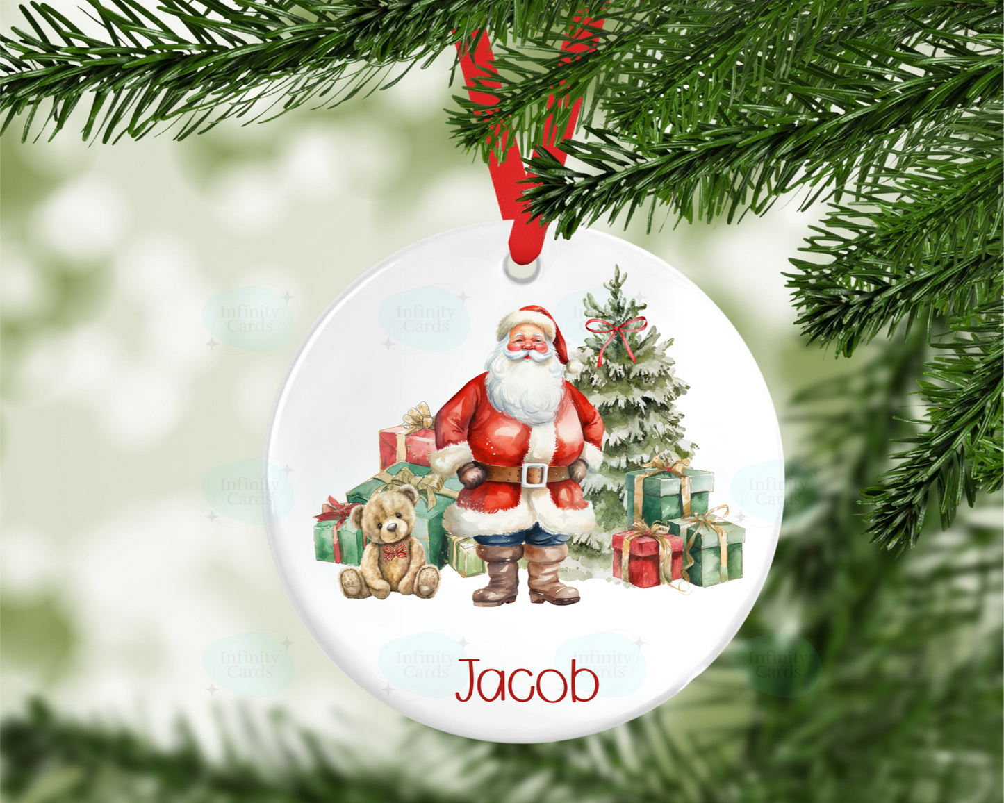 Personalised Santa Christmas Tree Decoration