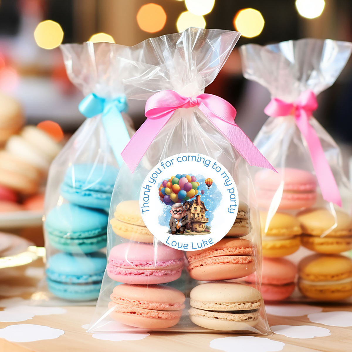 24 X Up Thank You For Coming To My Party Stickers: Personalise Your Party Favours!