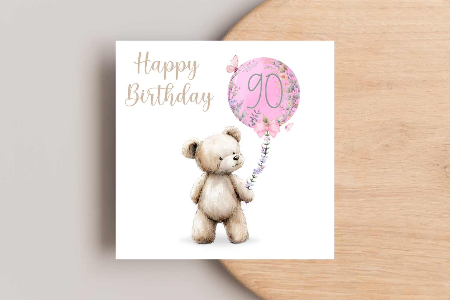 Bear 90th Birthday Card