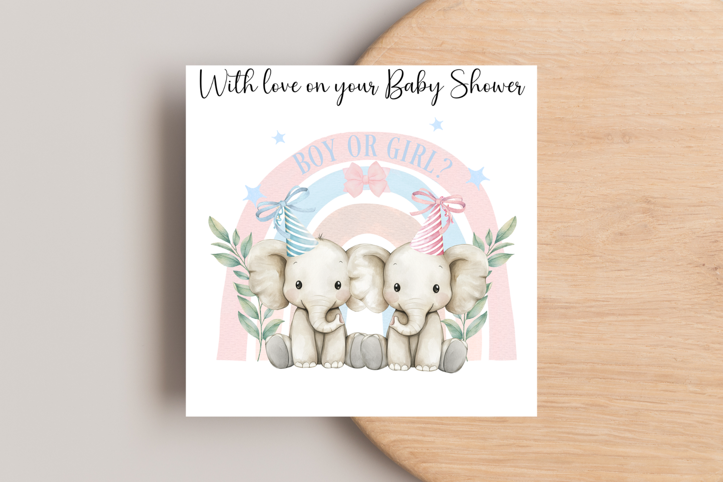 On Your Baby Shower Elephant Card