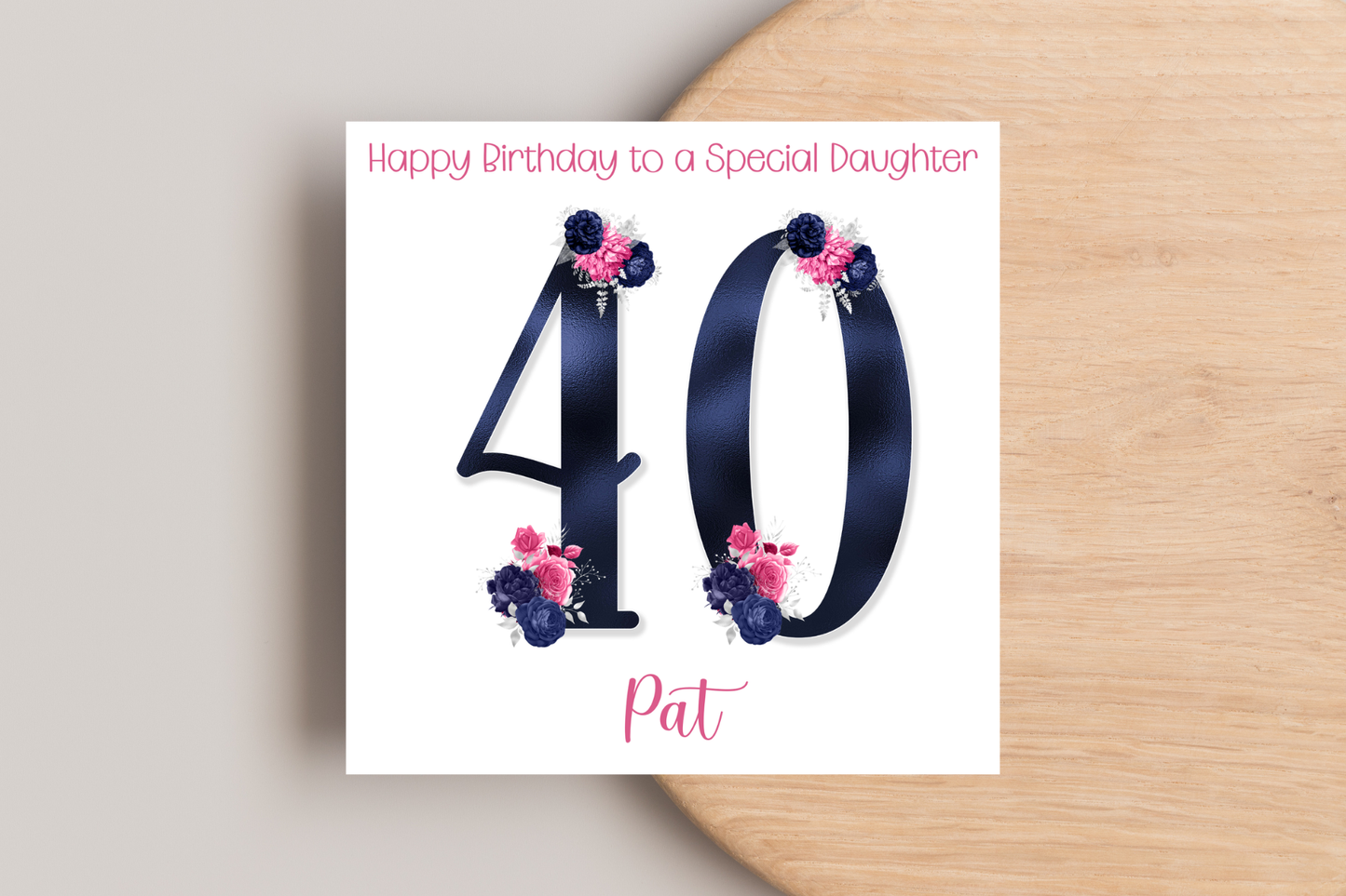 Personalised 40th Birthday Card