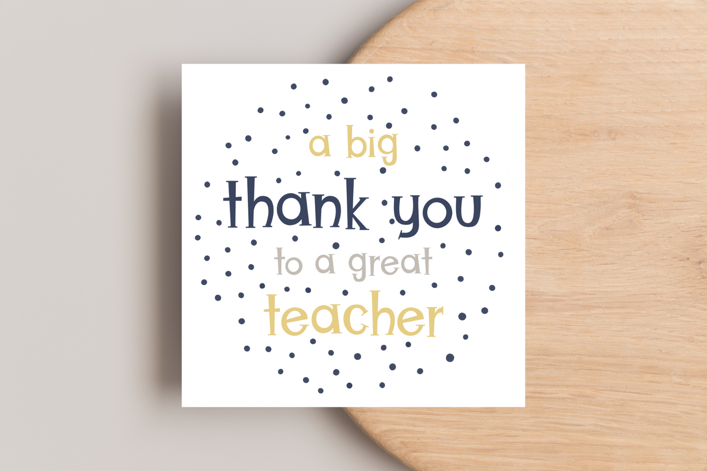 Thank You Teacher Card