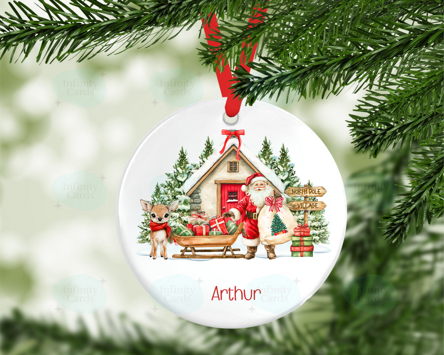 Personalised Santa Christmas Tree Decoration