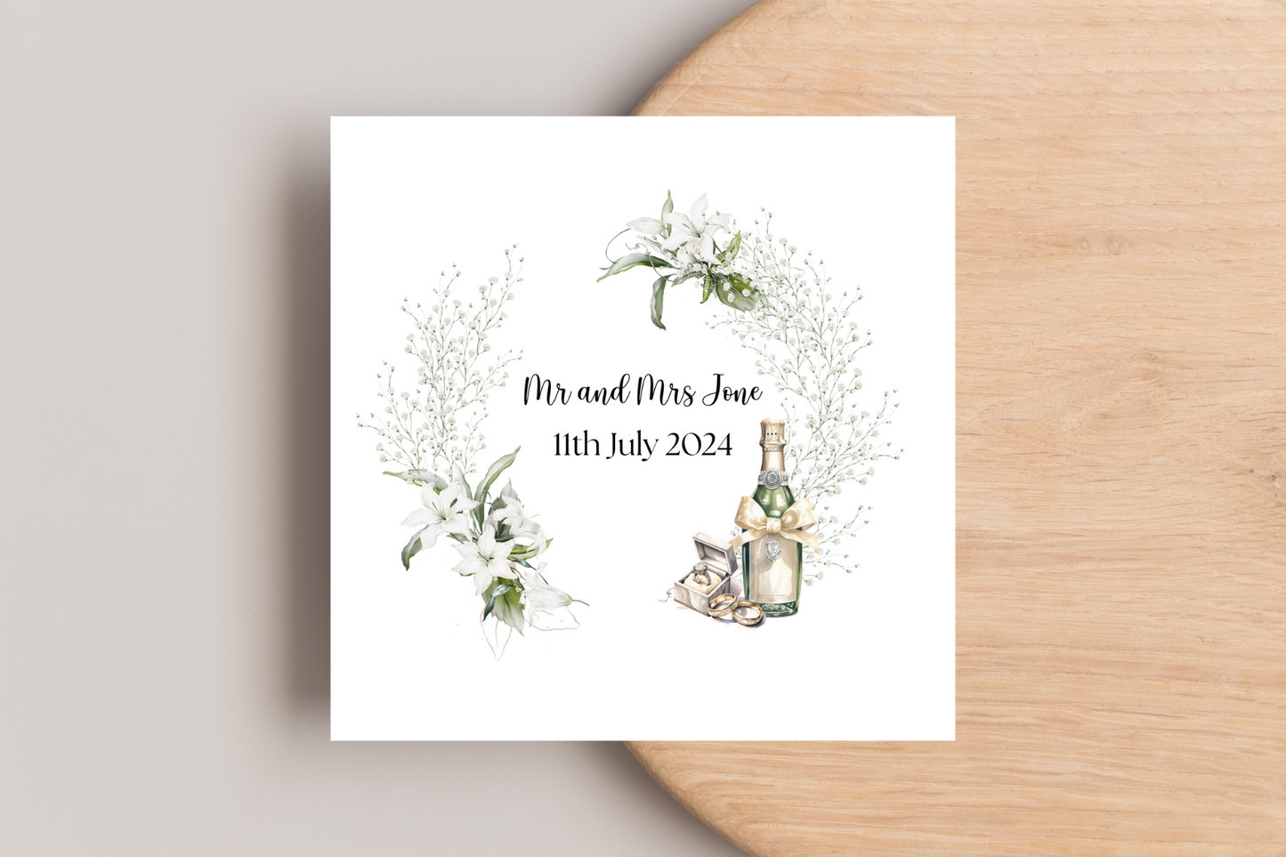 Personalised Wedding Day Card