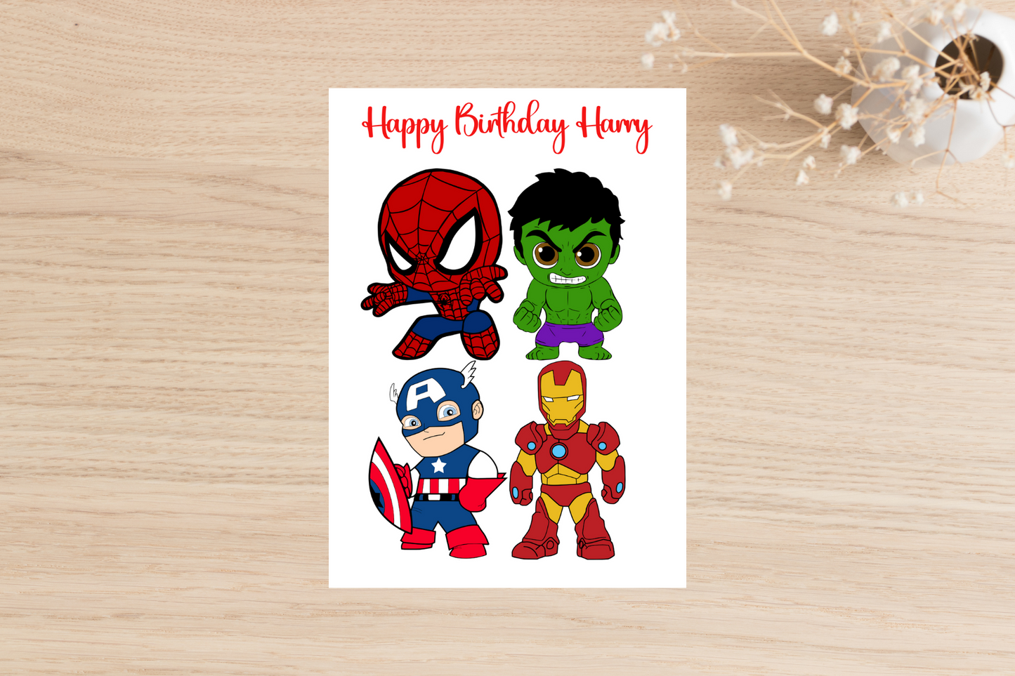 Avengers Personalised Birthday Card