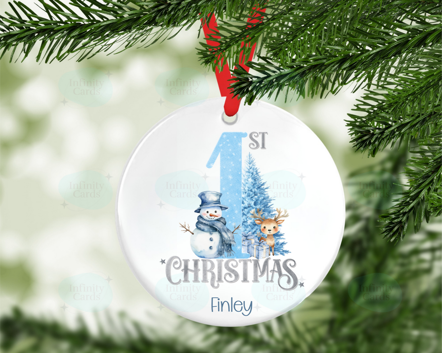Personalised Snowman First Christmas Tree Decoration