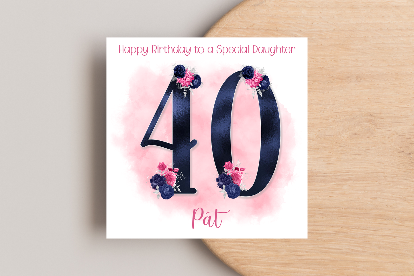 Personalised 40th Birthday Card