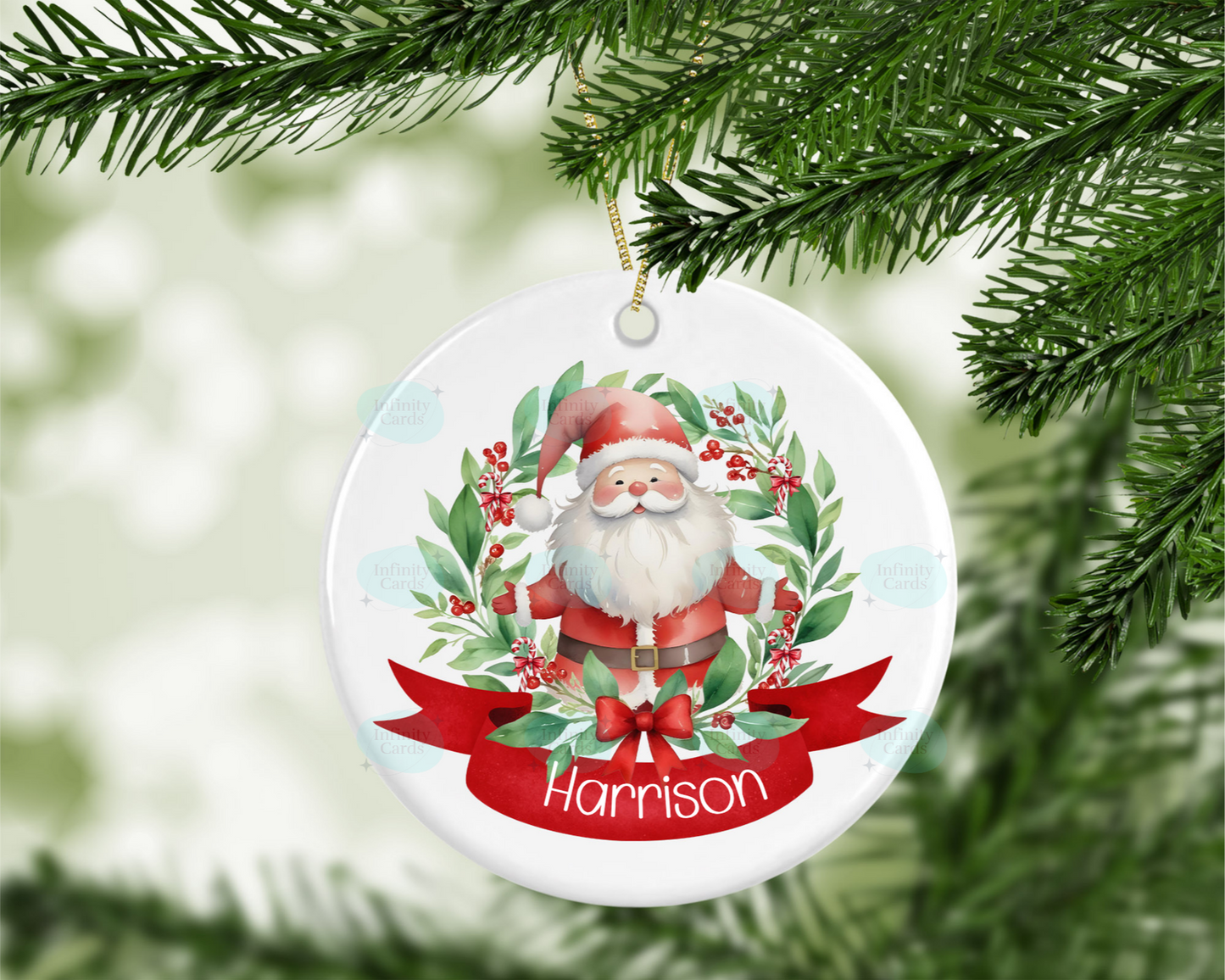 Personalised Santa Christmas Tree Decoration