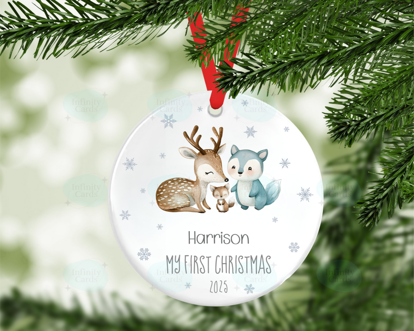 Personalised Reindeer My First Christmas Tree Decoration
