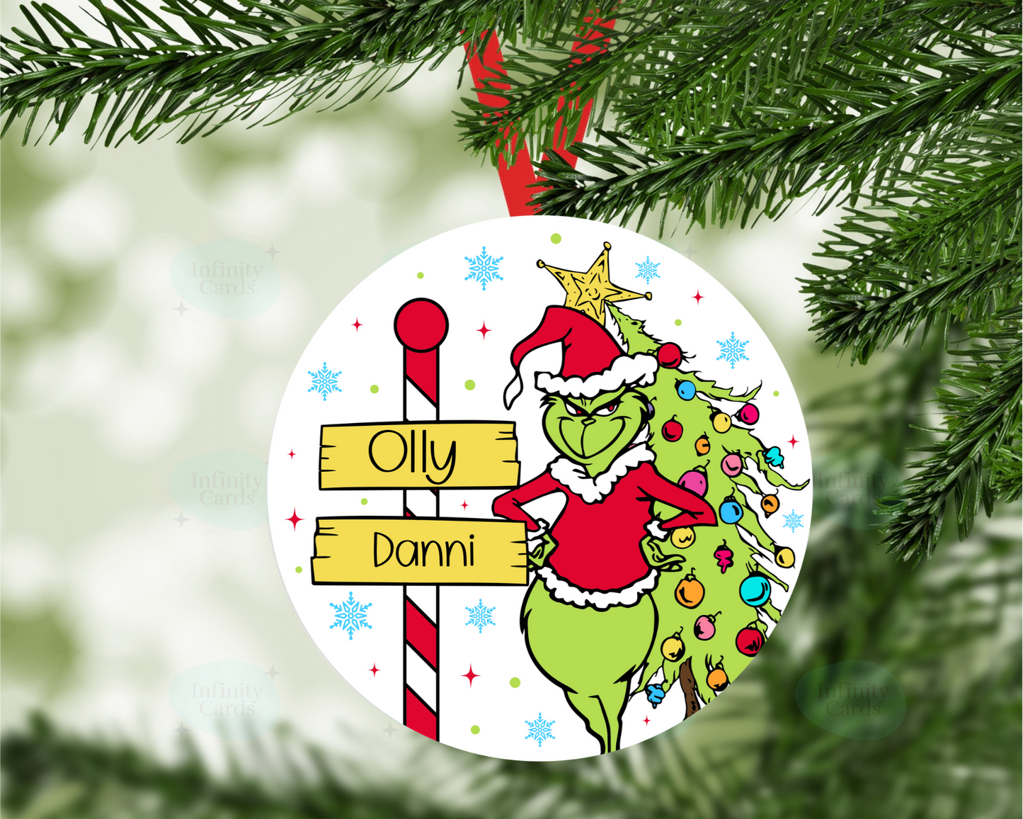 PersonalisedThe Grinch Family Christmas Tree Decoration