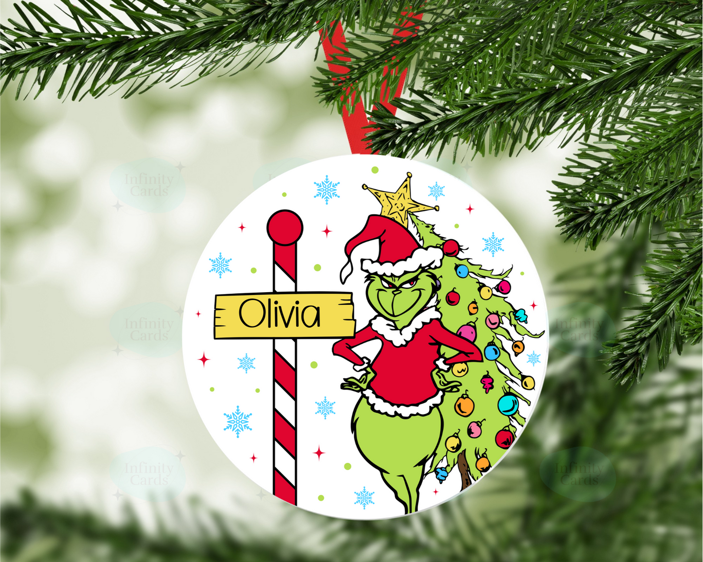 PersonalisedThe Grinch Family Christmas Tree Decoration