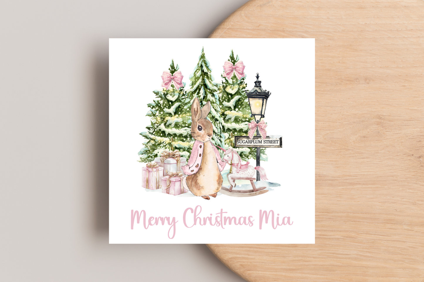 Personalised Peter Rabbit Christmas Card