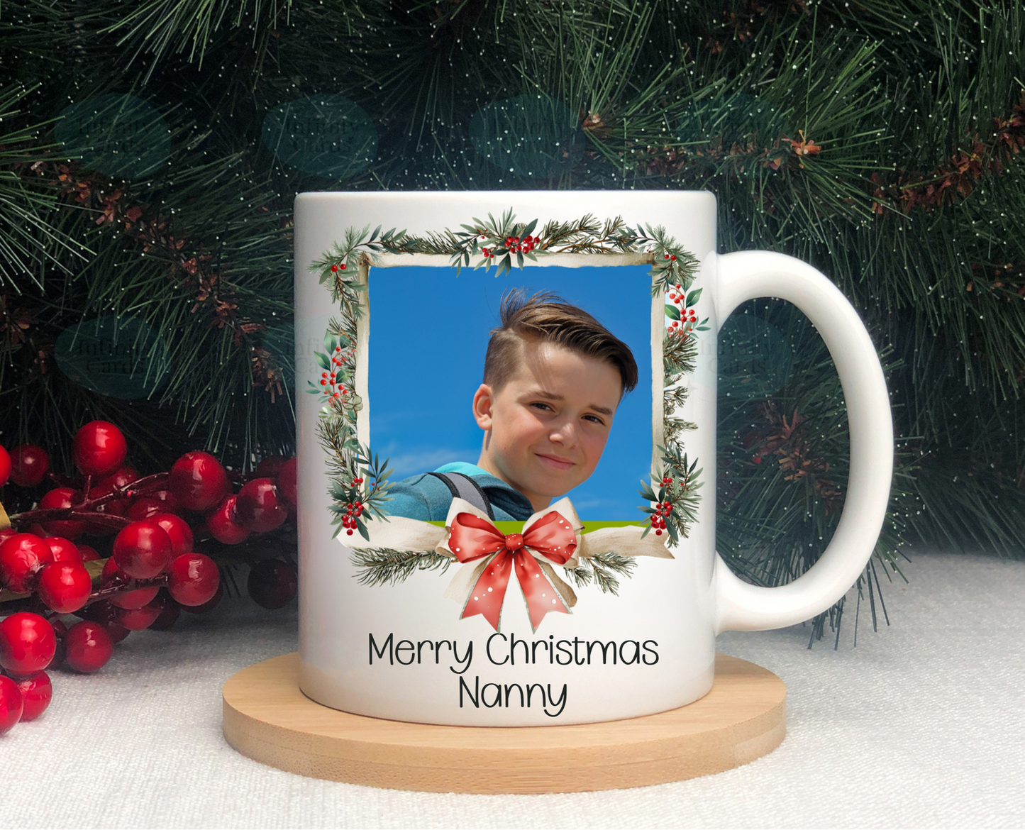 Personalised Christmas Frame Photo Mug