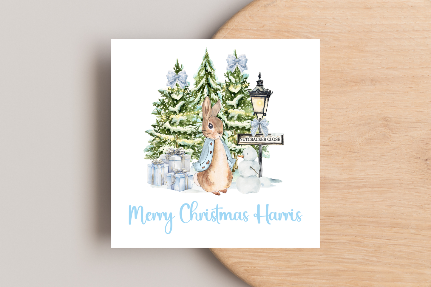 Personalised Peter Rabbit Christmas Card
