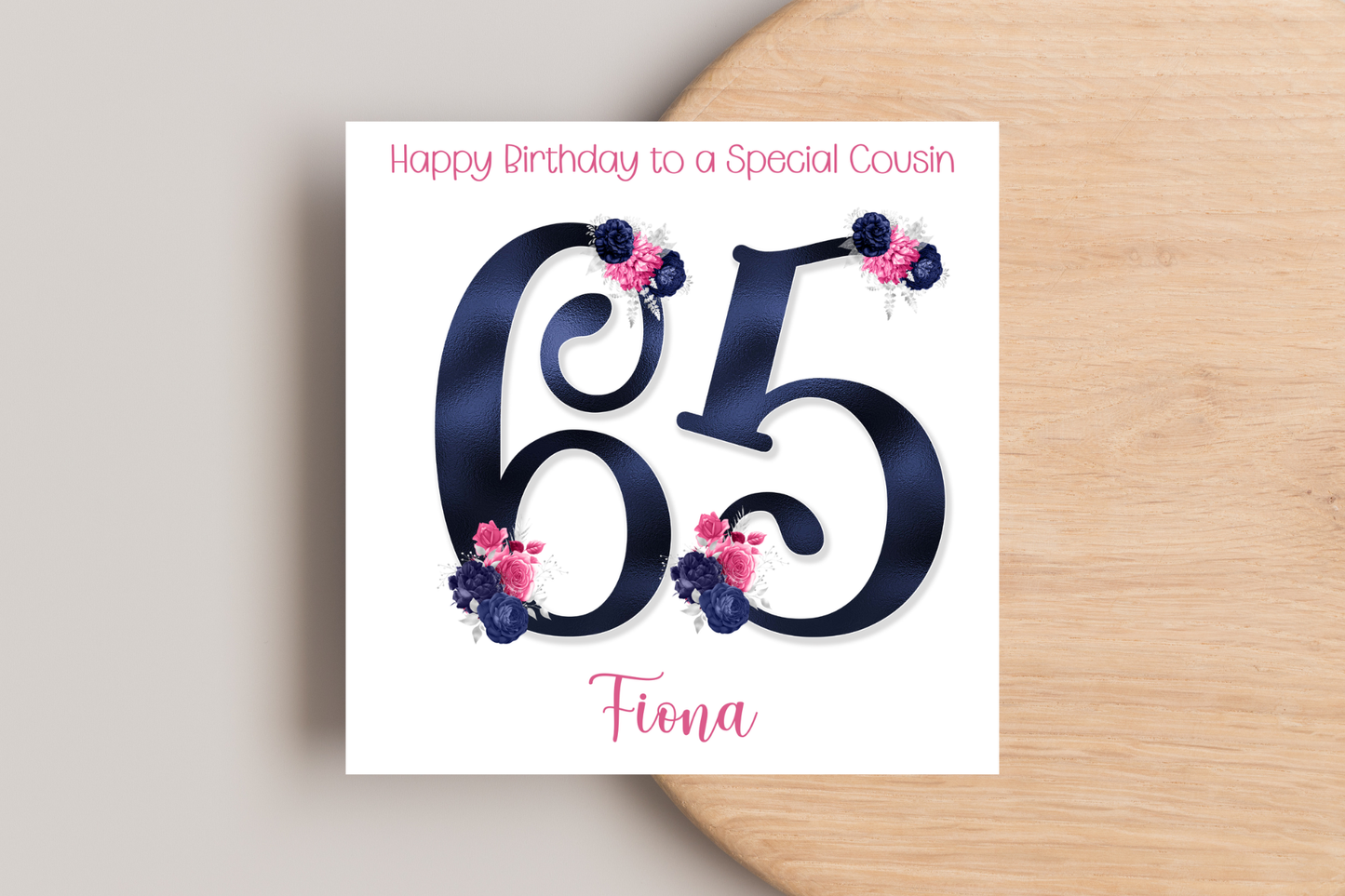Personalised 65th Birthday Card