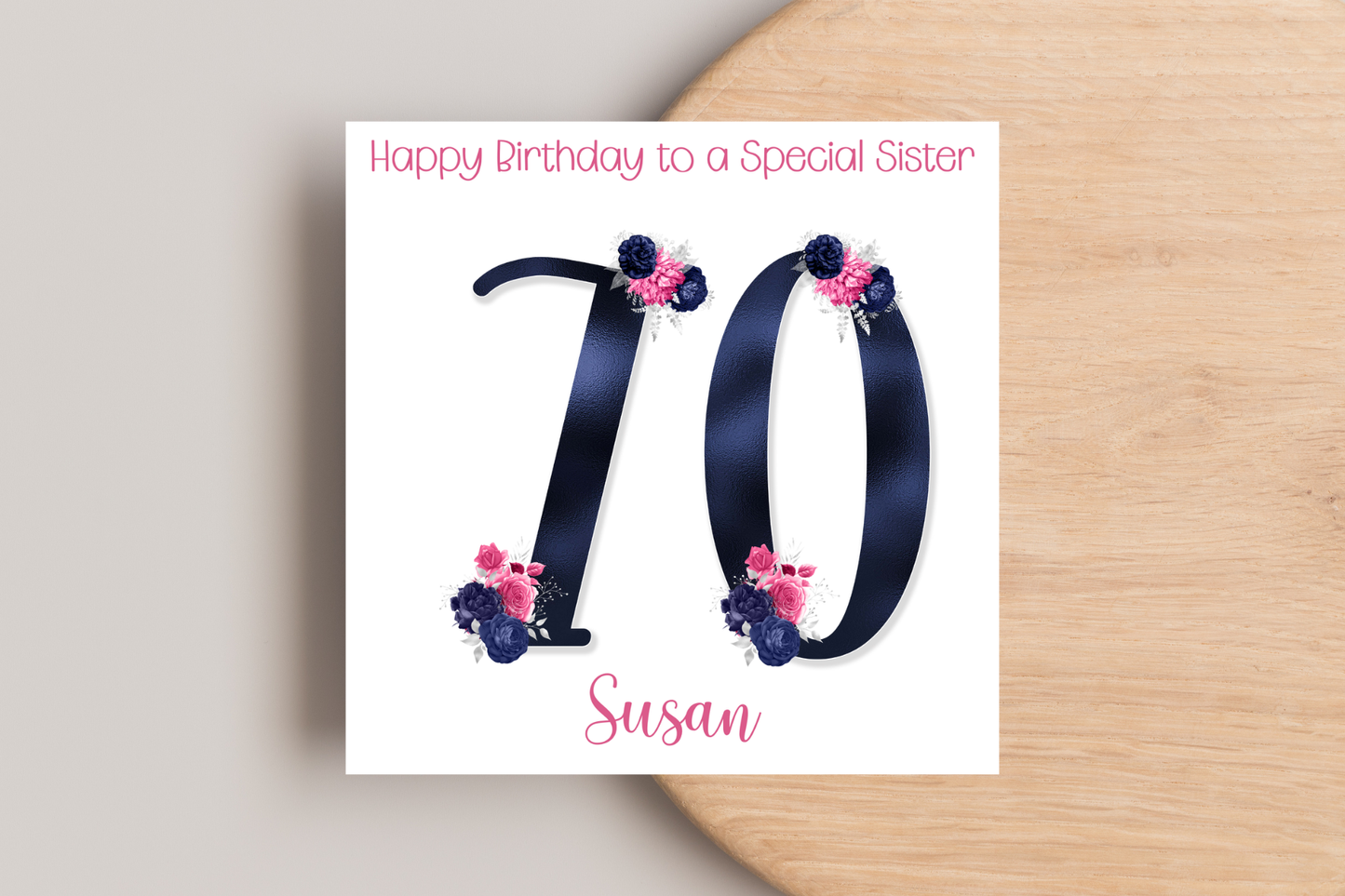 Personalised 70th Birthday Card