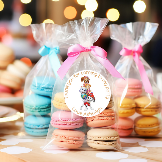 24 X Paw Patrol Thank You For Coming To My Party Stickers