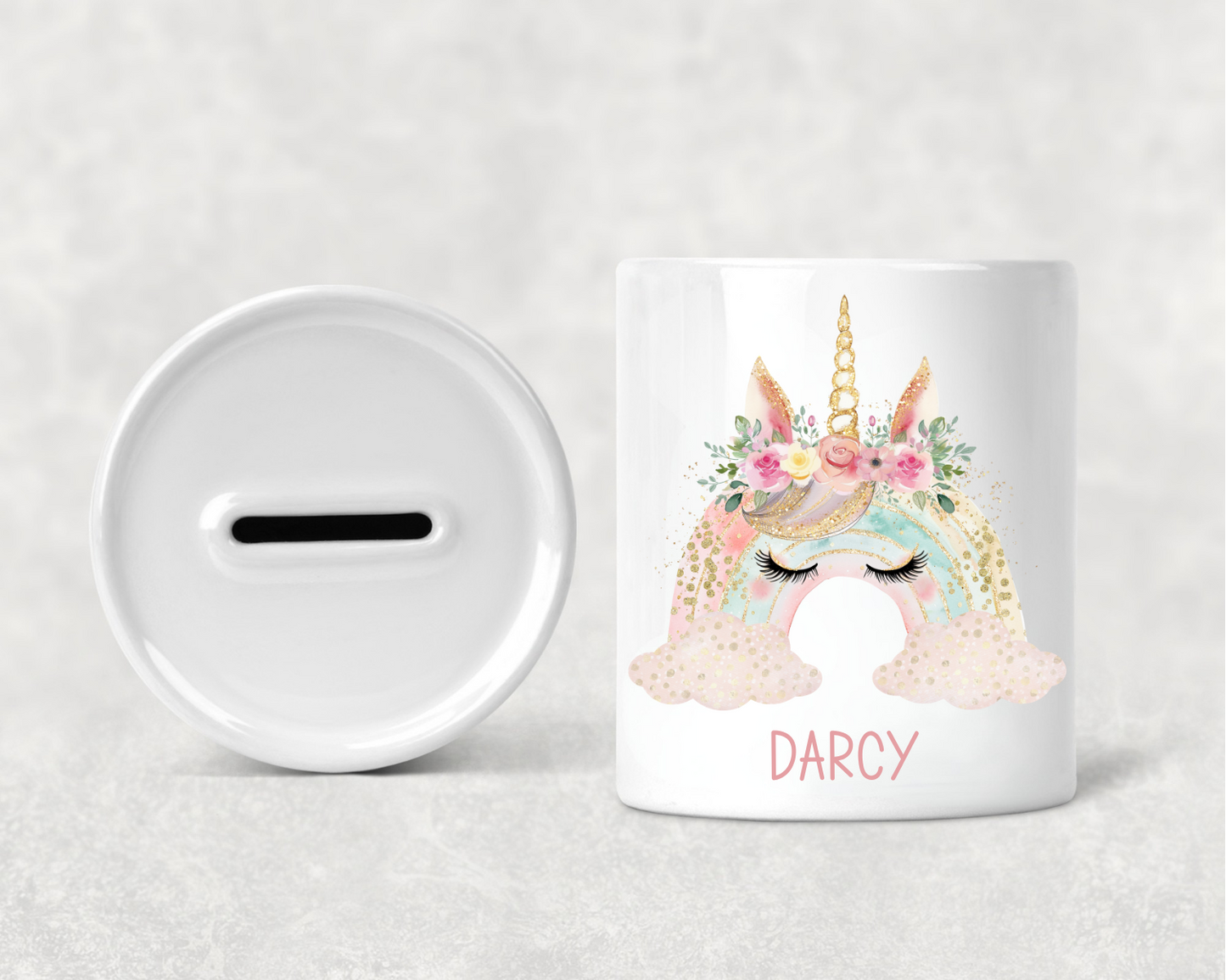 Personalised Unicorn Money Box
