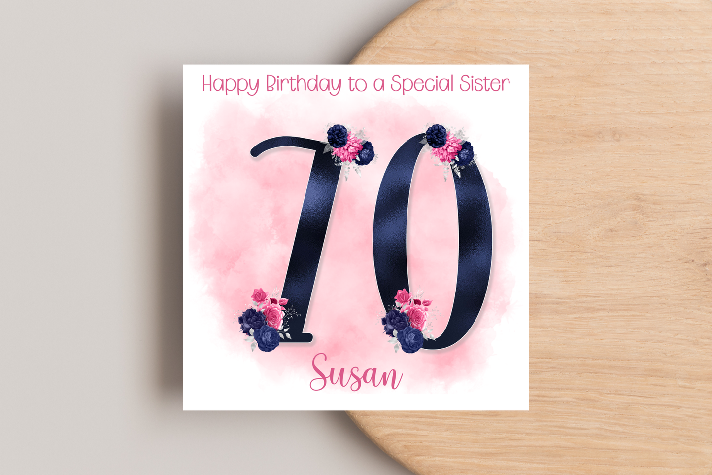 Personalised 70th Birthday Card