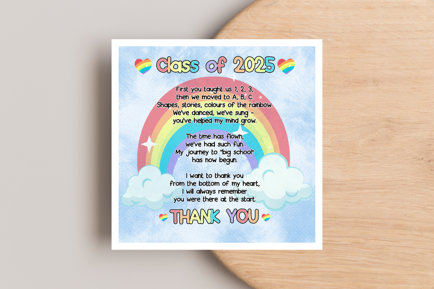Class of 2025 Thank You Card