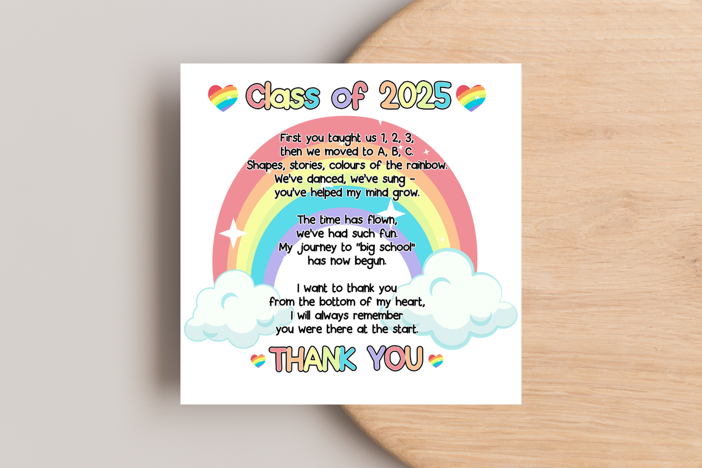 Class of 2025 Thank You Card