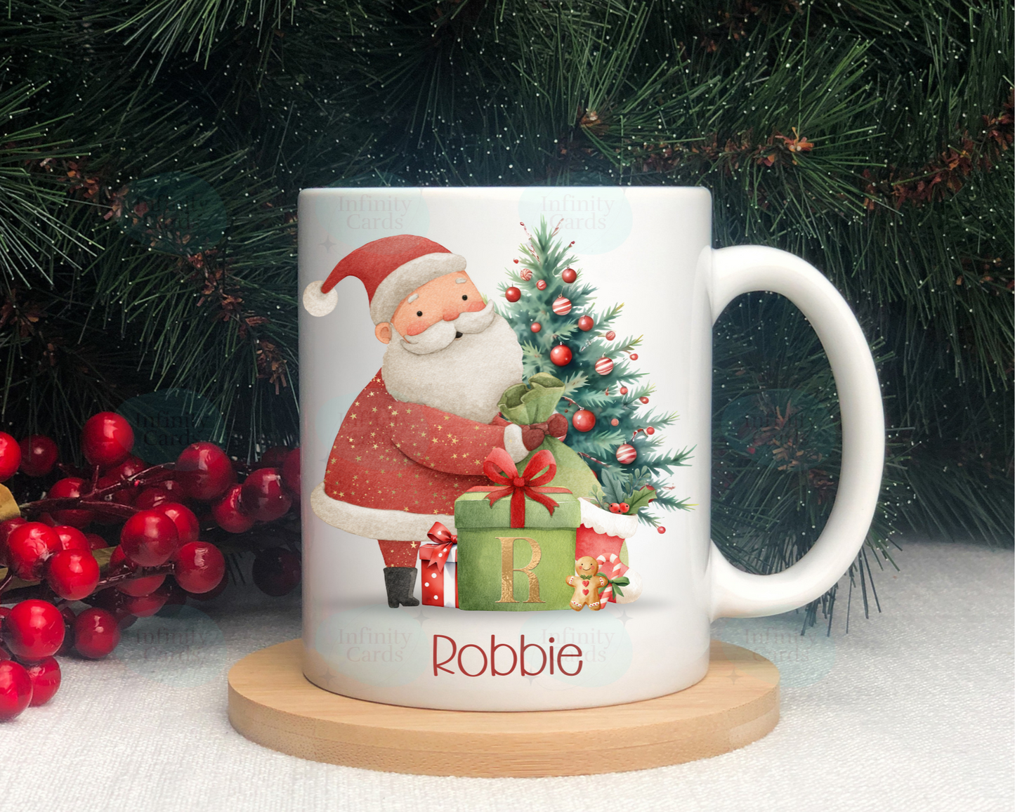 Personalised Initial Santa Mug